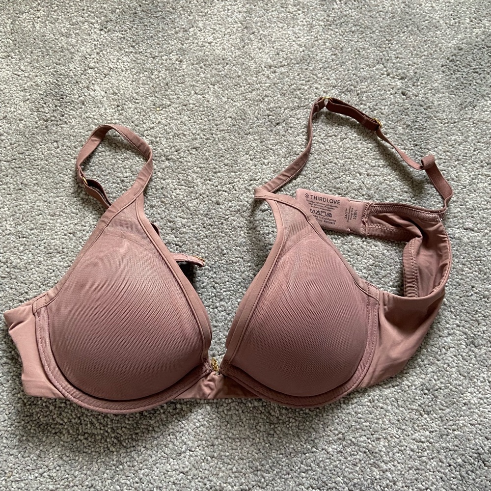 ThirdLove Classic contour Plunge bra size 32B 1/2
